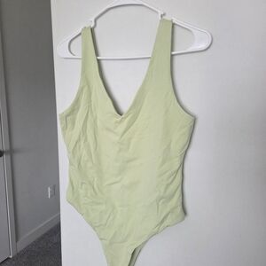 Forever 21 Pale Green V-Neck Bodysuit